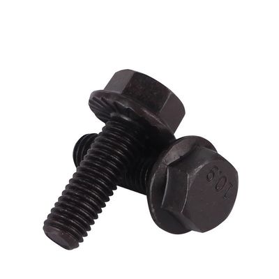 Степень 4.8/8.8/10.9 DIN Standard Hex Head Flange Bolts and Nuts в черной отделке