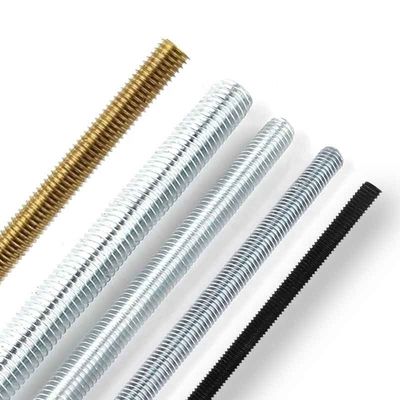 Медь Углеродистая нержавеющая сталь 304 316 A2 A4 Gr 4.8 8.8 Простая черная цинковая HDG DIN975 DIN976 Прокрученный стержень M4-M48
