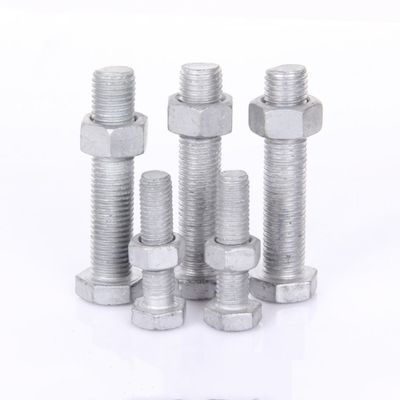 DIN Standard Hebei Fastener HDG Hot Dip Galvanized Hex Bolt and Nut с желтым цинком