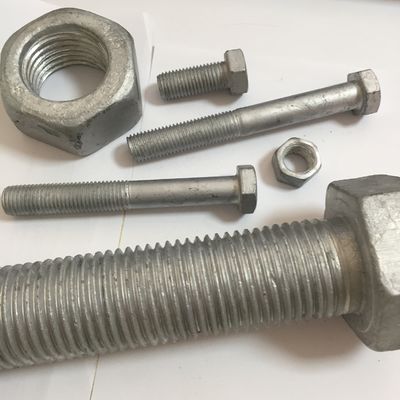 DIN Standard Hebei Fastener HDG Hot Dip Galvanized Hex Bolt and Nut с желтым цинком