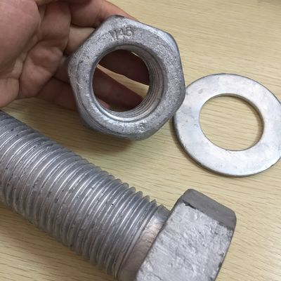 DIN Standard Hebei Fastener HDG Hot Dip Galvanized Hex Bolt and Nut с желтым цинком