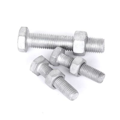 DIN Standard Hebei Fastener HDG Hot Dip Galvanized Hex Bolt and Nut с желтым цинком